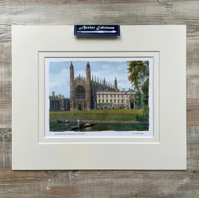 10" x 12" Cambridge, Kings College Chapel Circa 1910