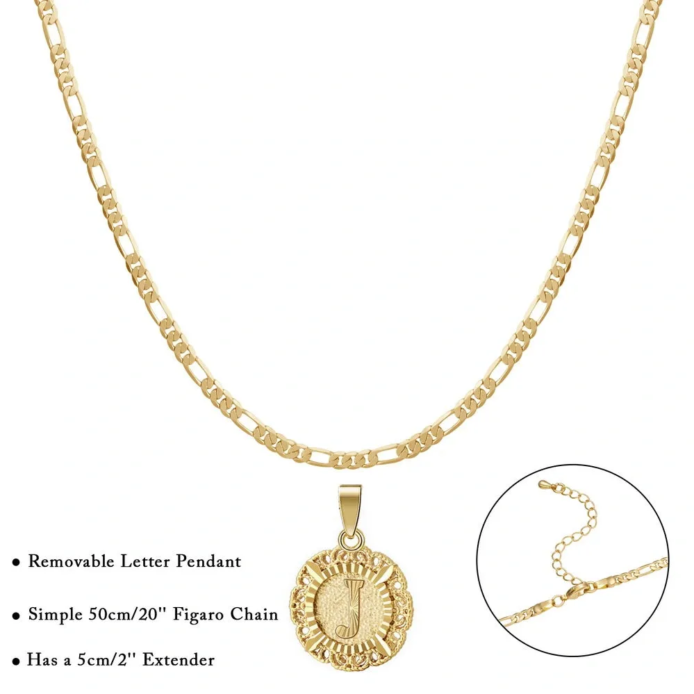 14K Gold Plated K Pendant Necklace