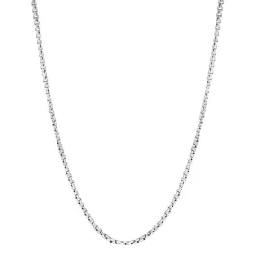 20 INCH WHITE GOLD BOX CHAIN