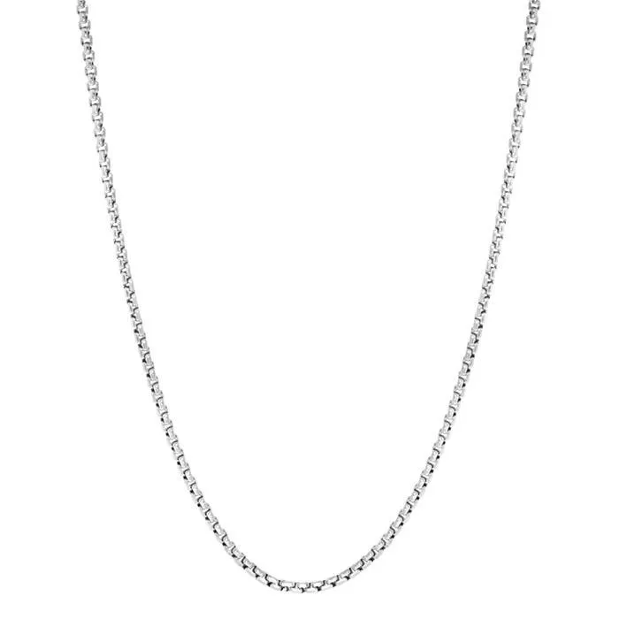 20 INCH WHITE GOLD BOX CHAIN