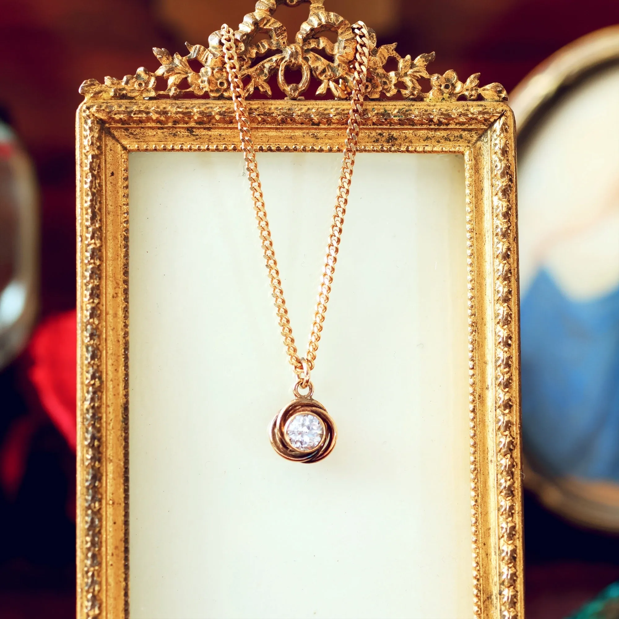 A Lovely Vintage Hand Cut Diamond Pendant