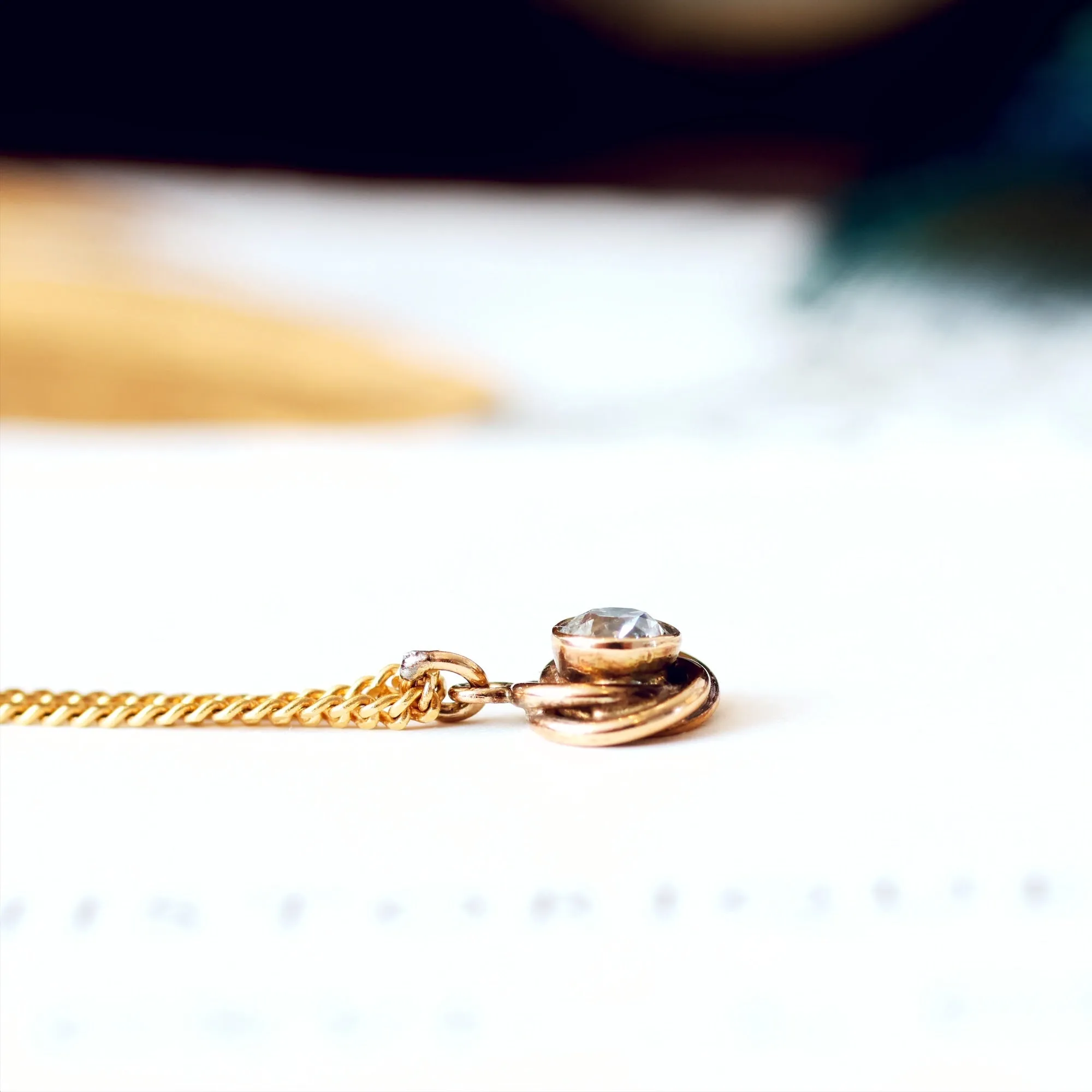 A Lovely Vintage Hand Cut Diamond Pendant