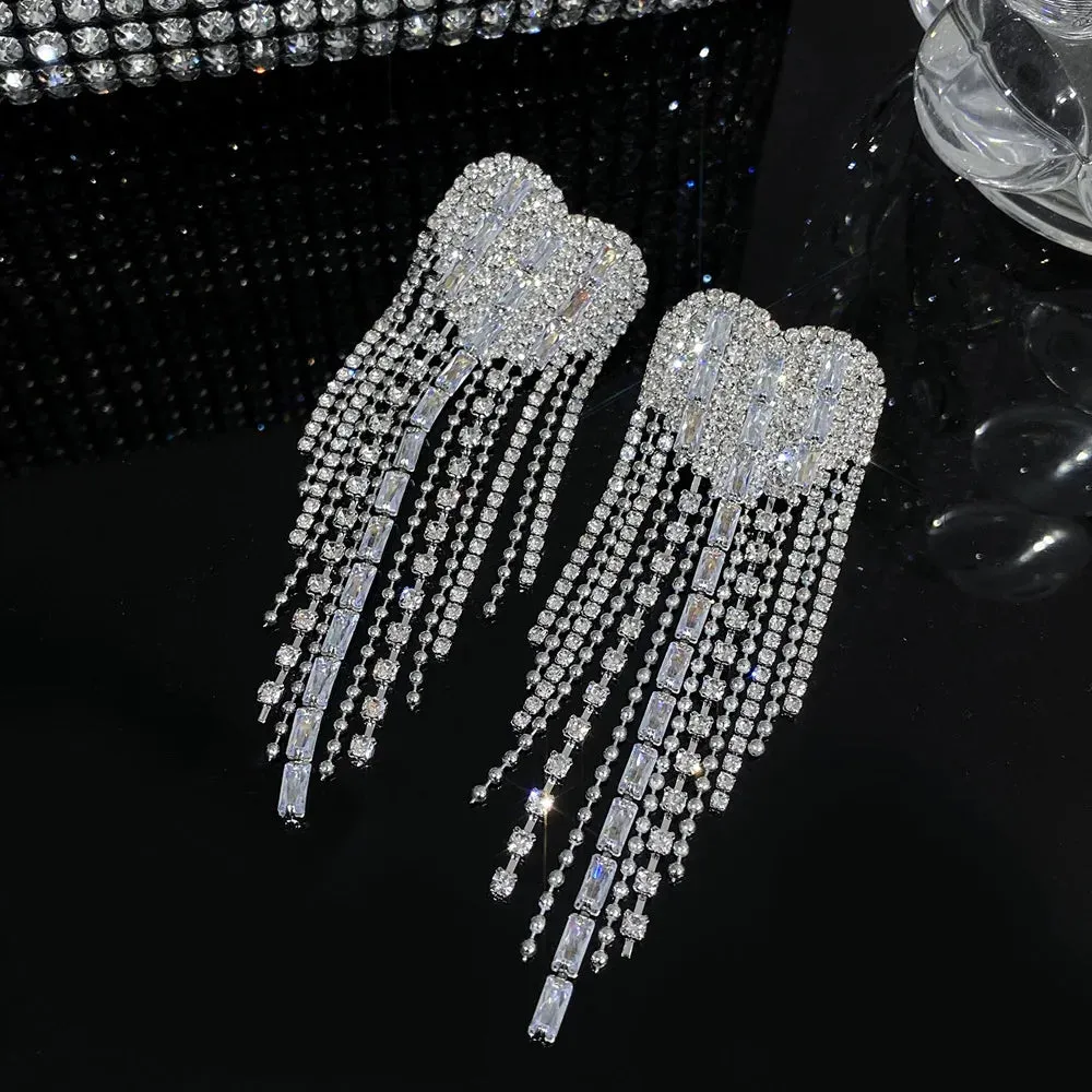 Andromeda- the Shooting Star Rhinestone Dangle Earrings 6 Styles