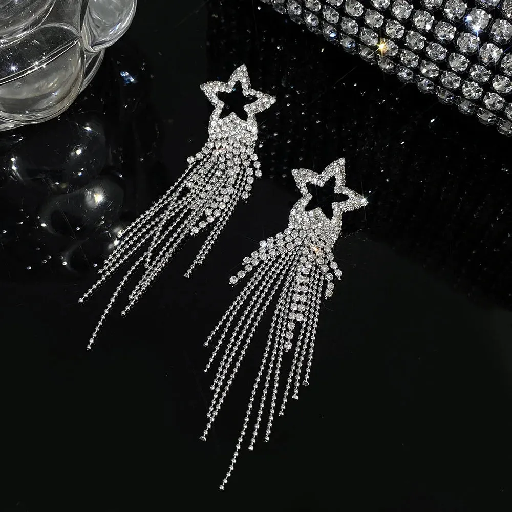 Andromeda- the Shooting Star Rhinestone Dangle Earrings 6 Styles