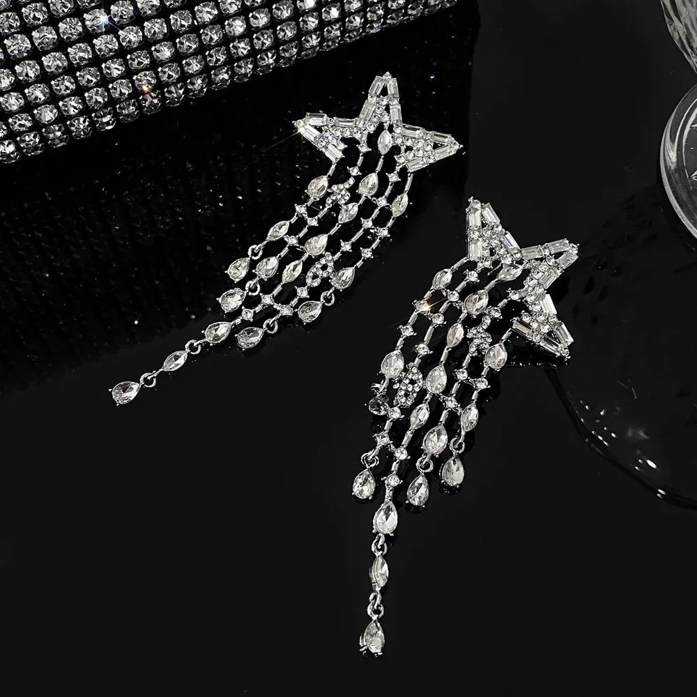 Andromeda- the Shooting Star Rhinestone Dangle Earrings 6 Styles