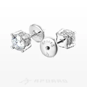 Aporro Round Cut Stud Earring