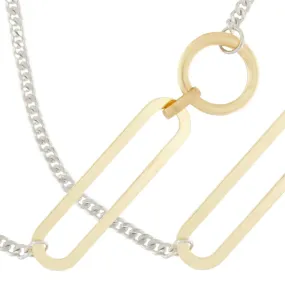 Audrey Mega Oval Ring Necklace 2-Tone