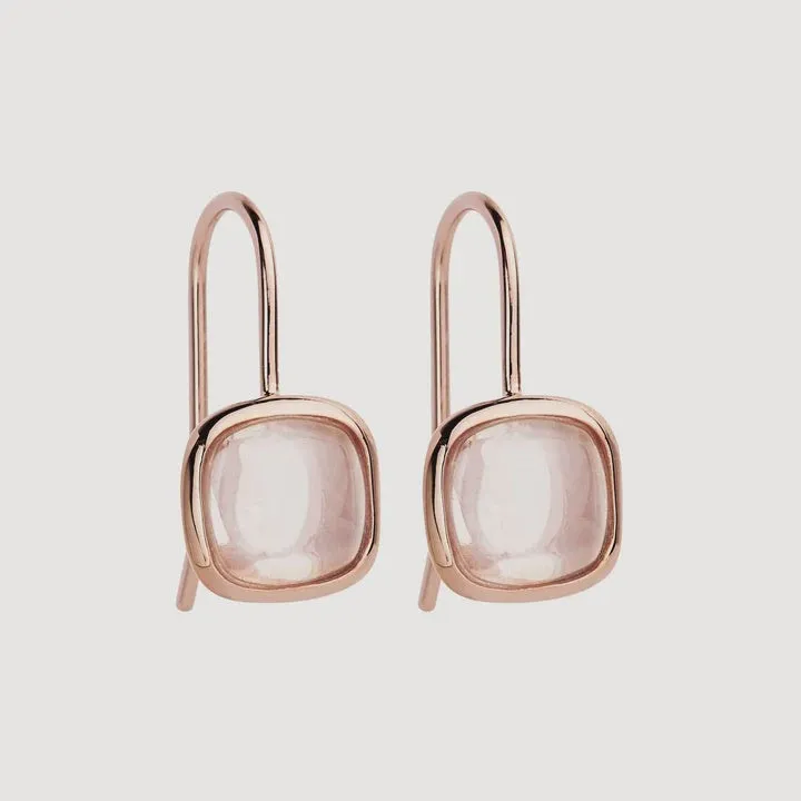 Aura Rose Gold Quartz Earring