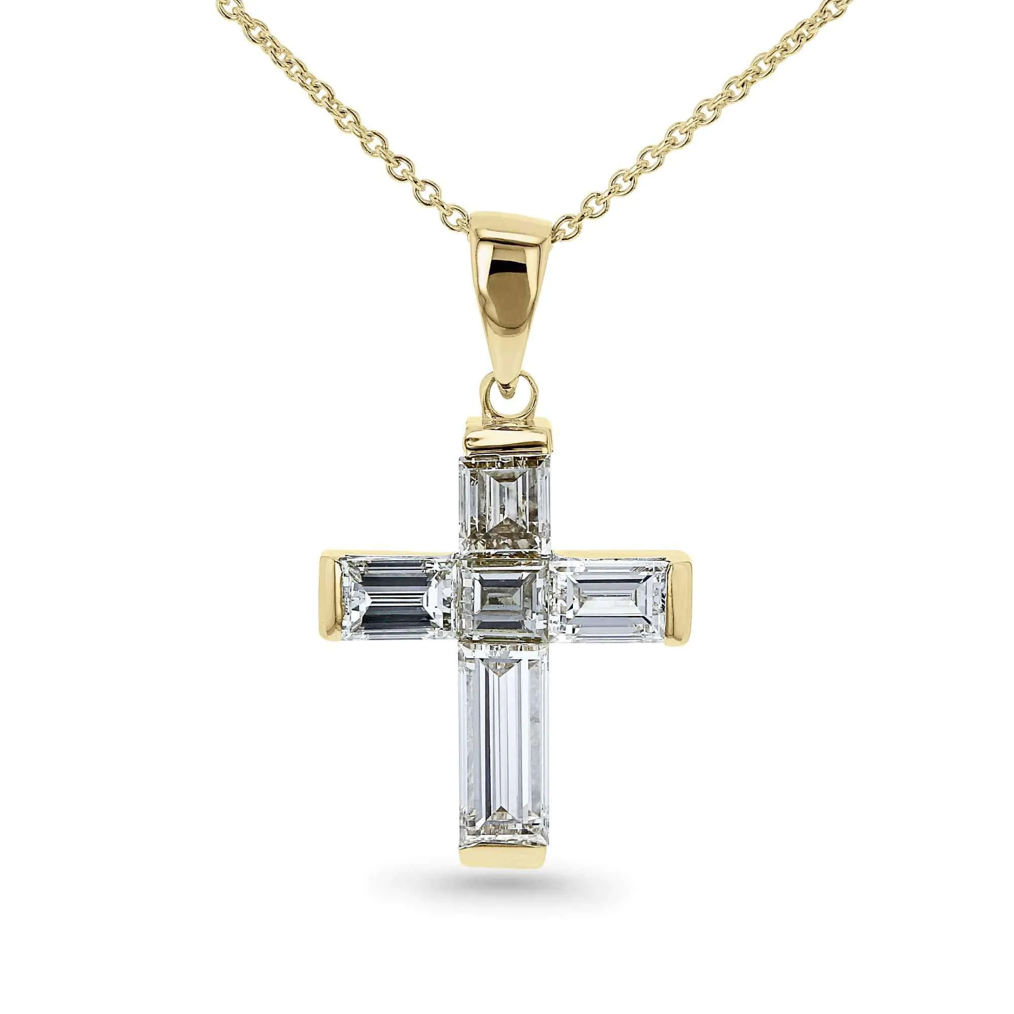 Baguette Diamond Cross