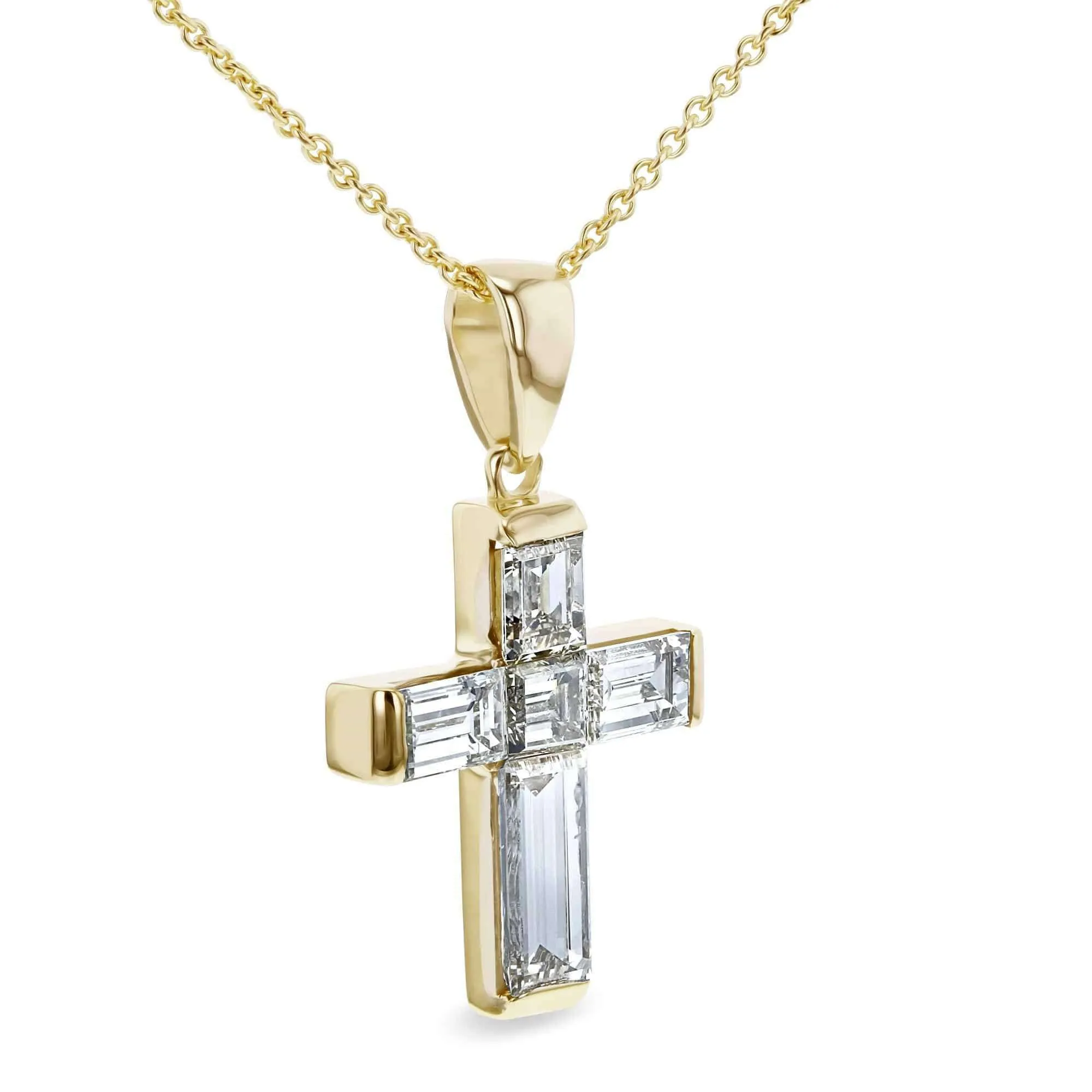 Baguette Diamond Cross