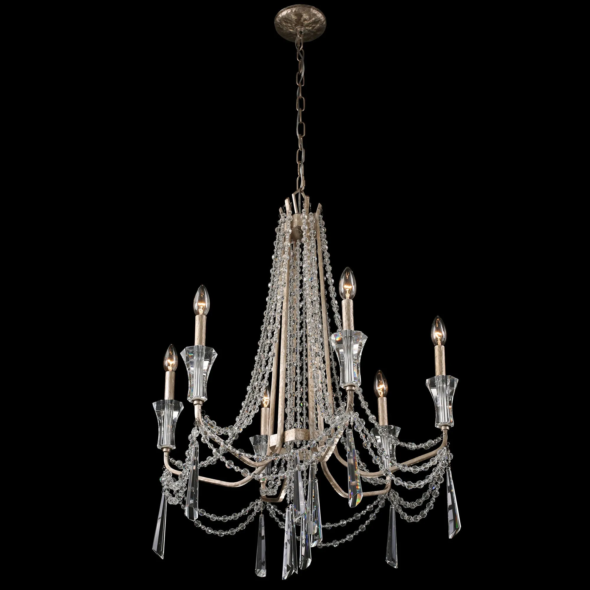 Barcelona 270C06TR 6-Light Chandelier - Transcend Silver