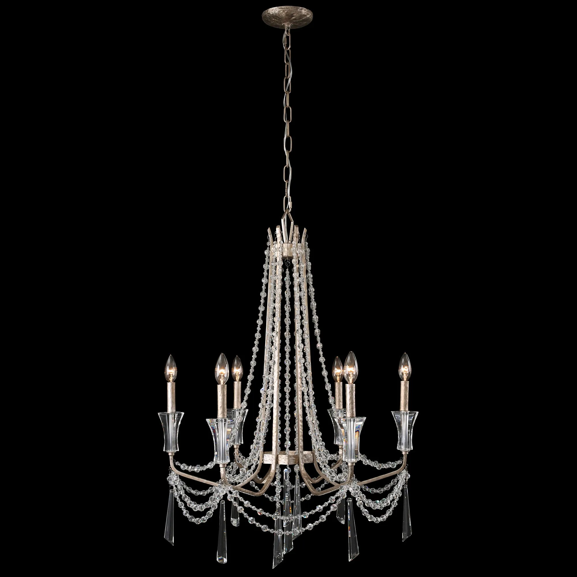 Barcelona 270C06TR 6-Light Chandelier - Transcend Silver