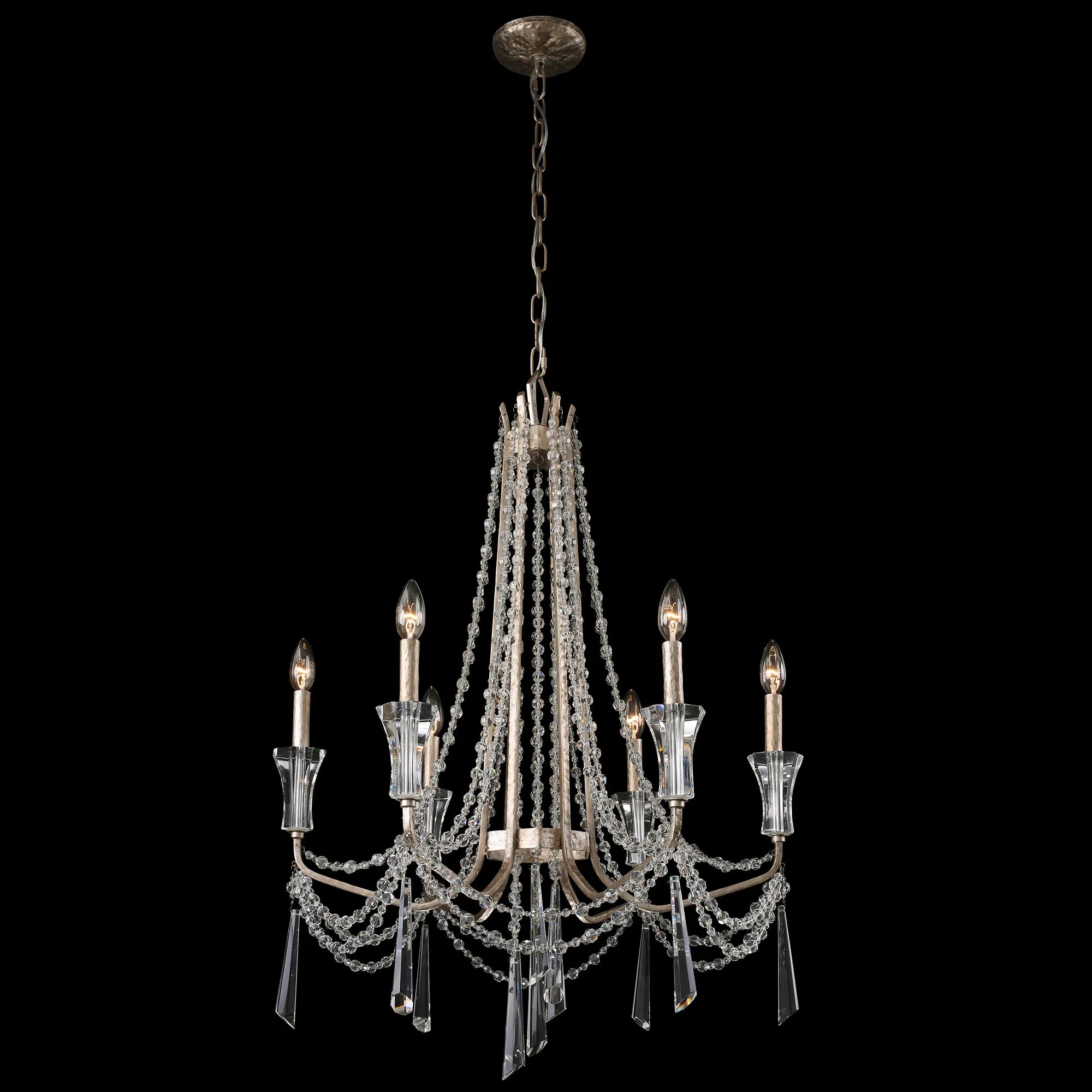 Barcelona 270C06TR 6-Light Chandelier - Transcend Silver