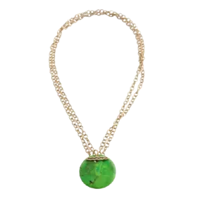 Barse Convertible Natural Stone Necklace-Lime Turquoise