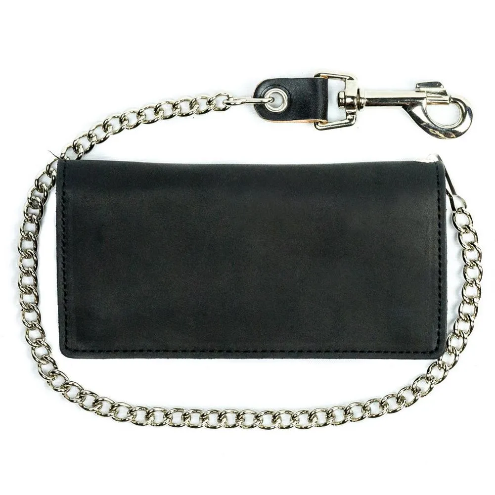 Bi-Fold Chain Wallet Black Black