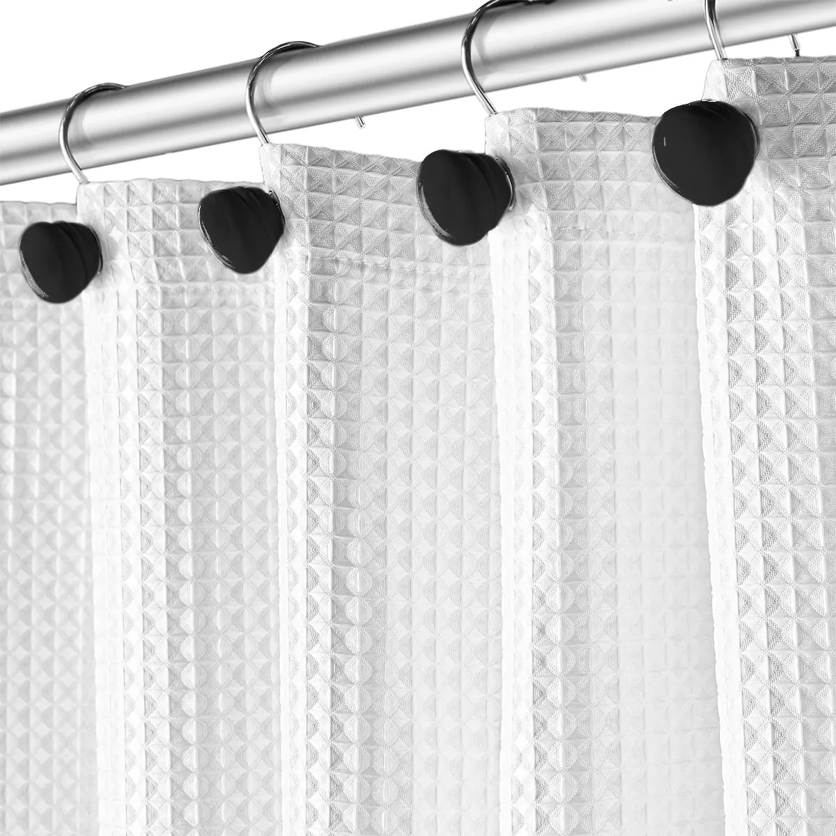 Black 12 Shower Curtain Hooks (Wholesale)