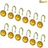 Blue Rhinestone Shower Curtain Hooks