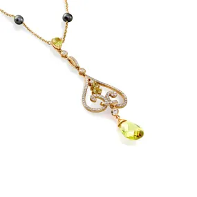 Boho Charm Lemon Quartz Necklace