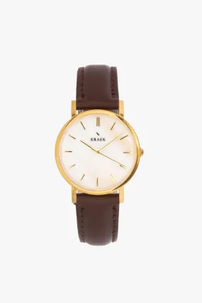 Britt Watch Gold Brown