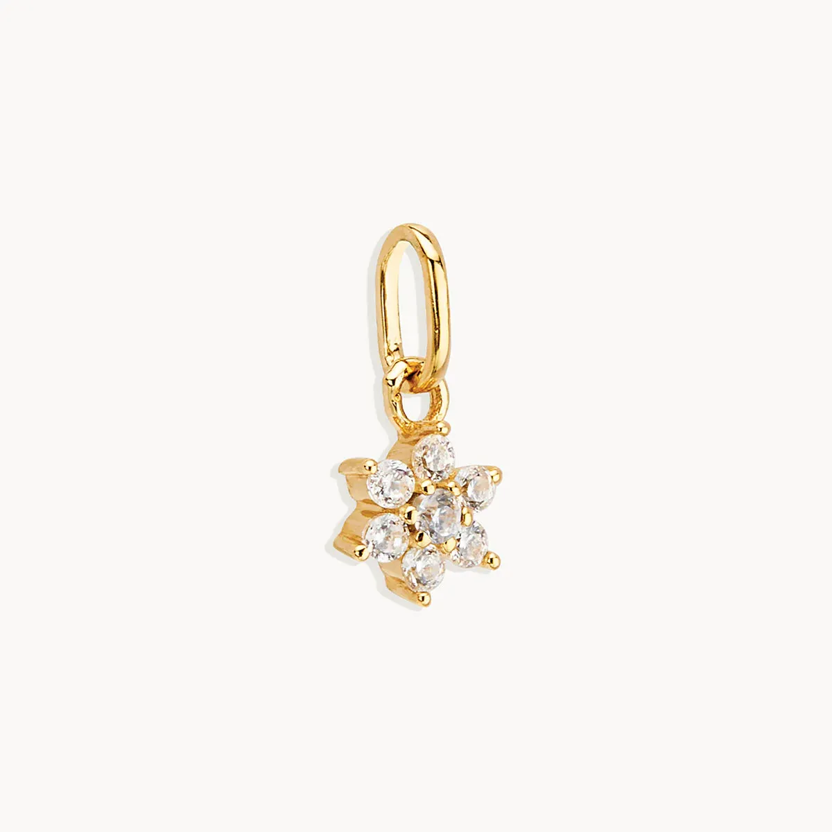 By Charlotte 14k Gold Lotus Flower Diamond Necklace Pendant