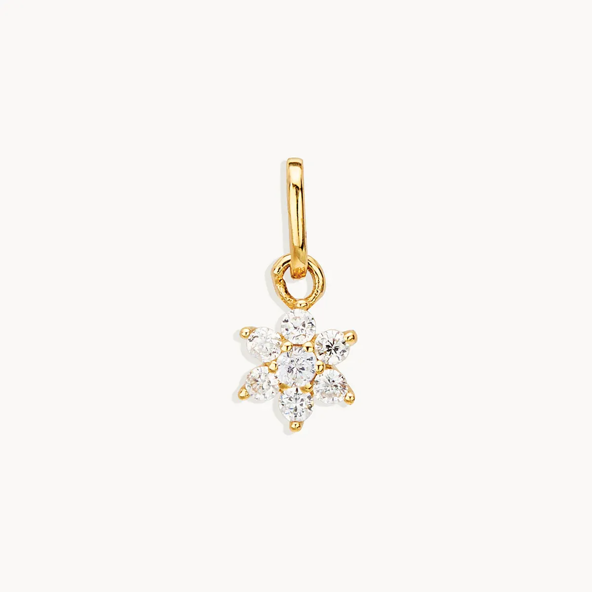 By Charlotte 14k Gold Lotus Flower Diamond Necklace Pendant