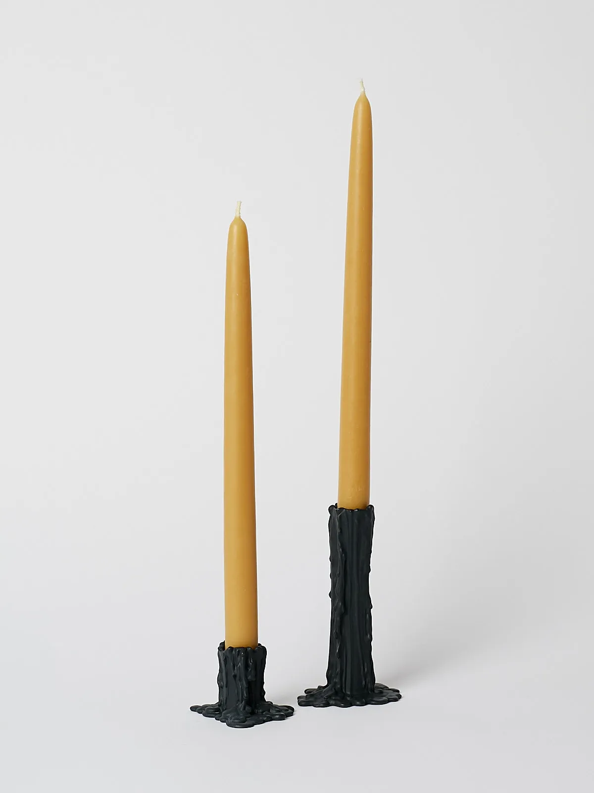 Candlestick Vesuvius 5cm in Black Bisque