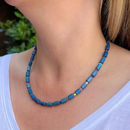 Carrie Elspeth Cobalt Lava Glimmer Full Necklace