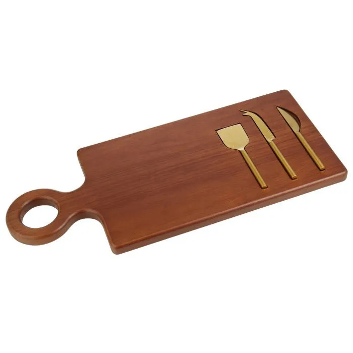 Cheese Board With S/3 Brass Knives