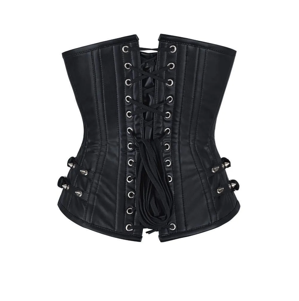 Chelsea Faux Leather Longline Underbust Corset