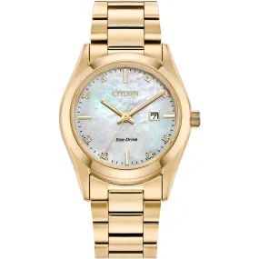 Citizen 33mm Gold Eco-Drive Ladies Watch