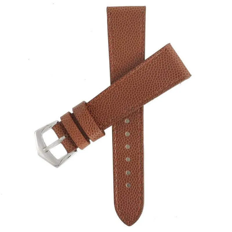 Cognac Hammered Calfskin Watch strap