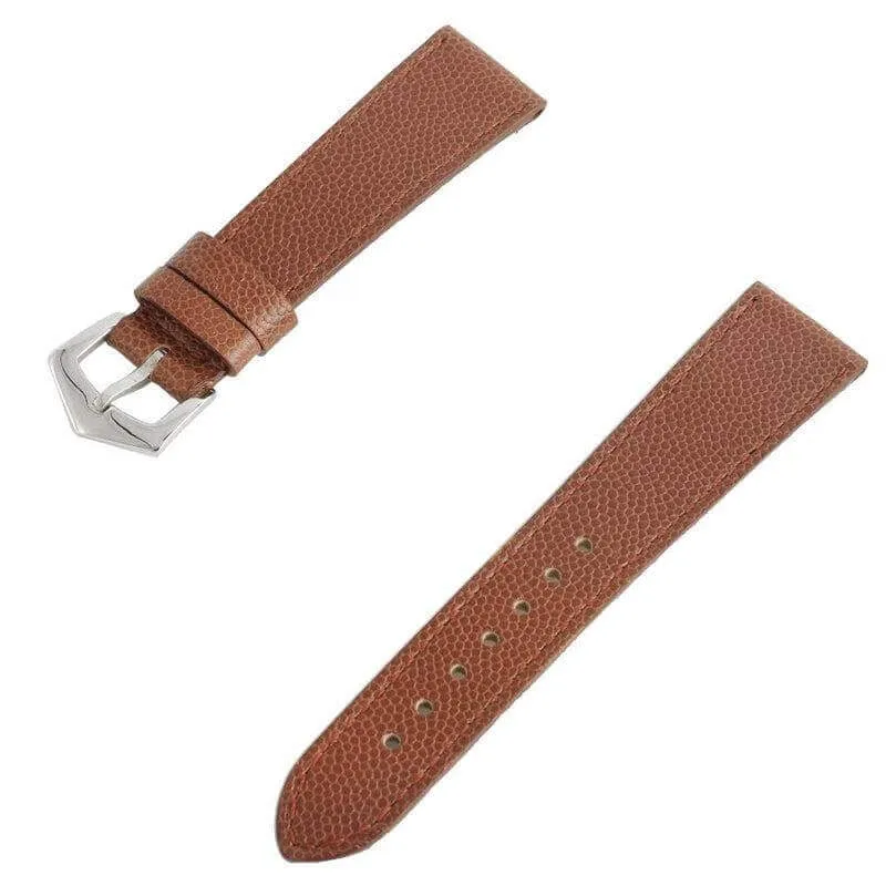 Cognac Hammered Calfskin Watch strap