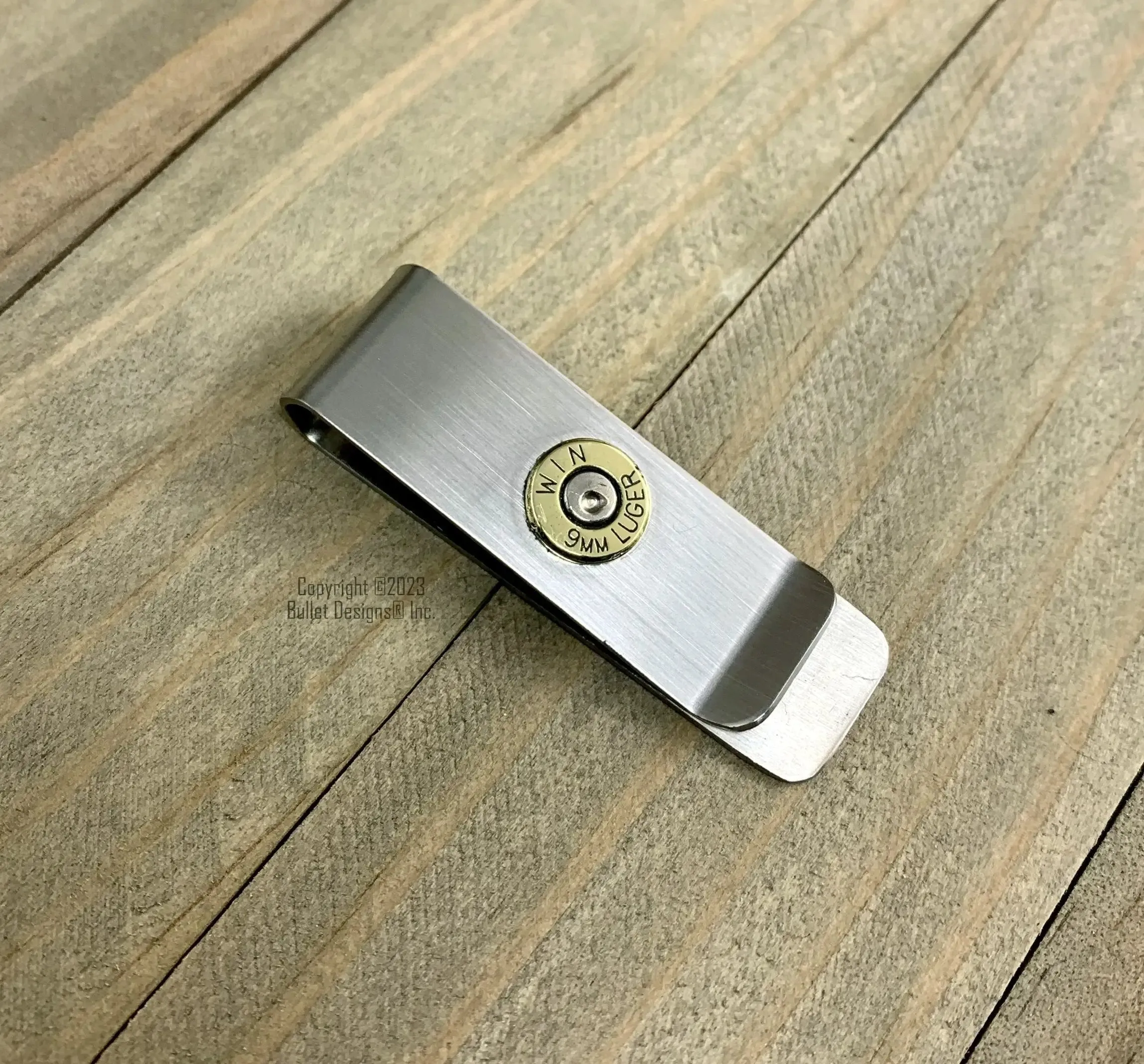 Custom Engraved Slender Bullet Money Clip, Groomsman, Personalized, Gift Him, TNR, 308, 45 Auto, 30-06, 270, 9mm, 40, AK-47, 223