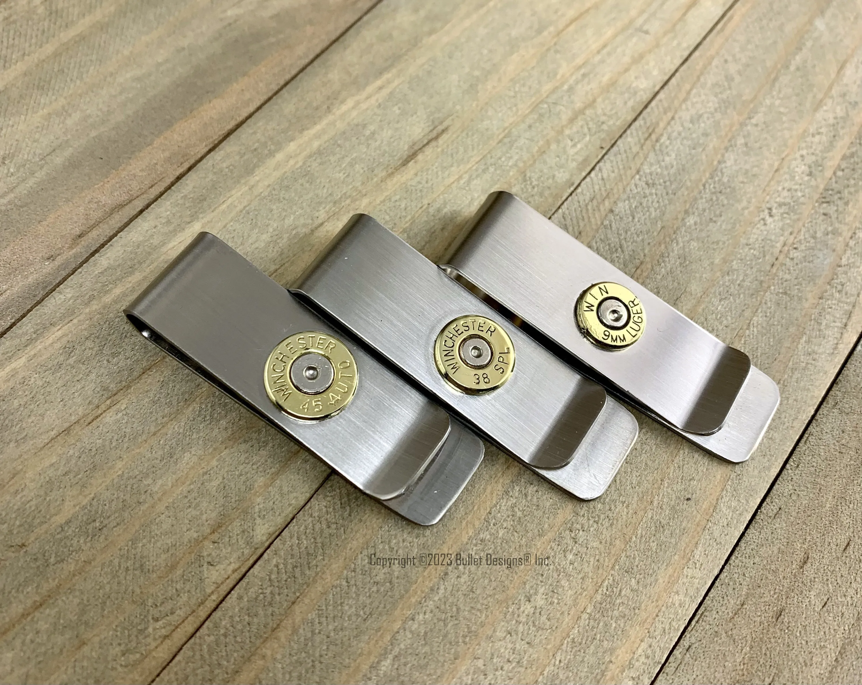 Custom Engraved Slender Bullet Money Clip, Groomsman, Personalized, Gift Him, TNR, 308, 45 Auto, 30-06, 270, 9mm, 40, AK-47, 223