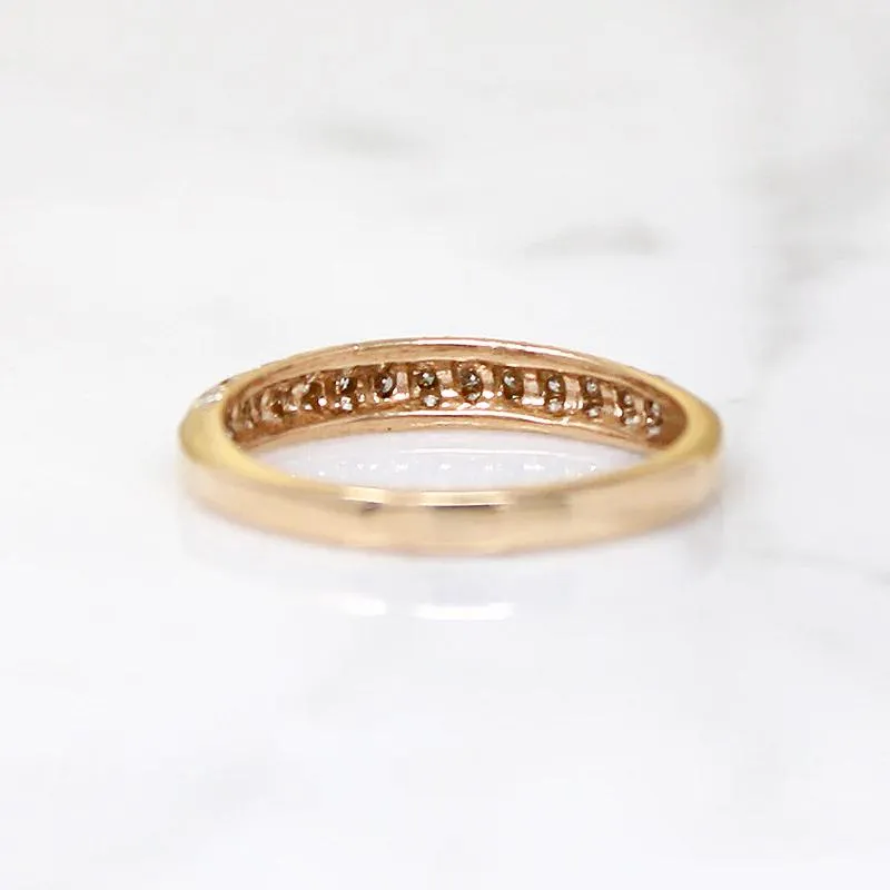 Deco Diamond 14k Gold Wedding Band by 720