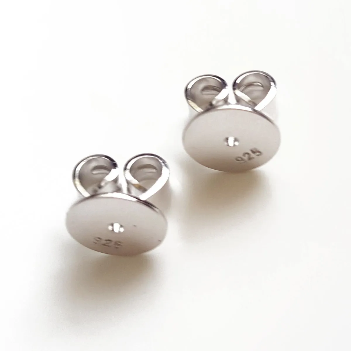 Disc 10.0mm [Pair] 18ct White Gold Large Butterfly Backs |  WG18-00810L | PRE-ORDER | CONTACT FOR PRICE |Jewellery Making Supply