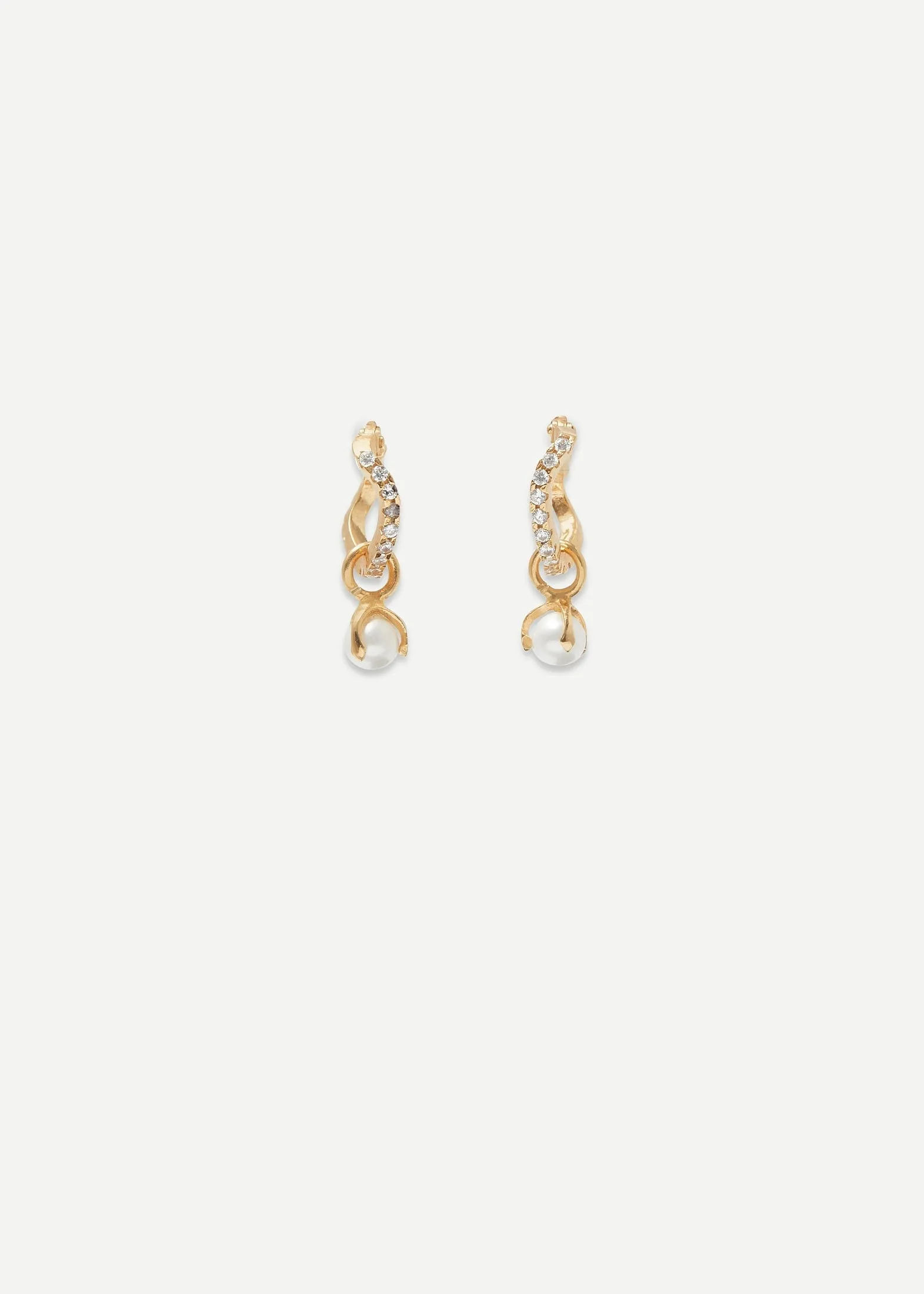 Distorted Hoop Earring Mini | Pearl