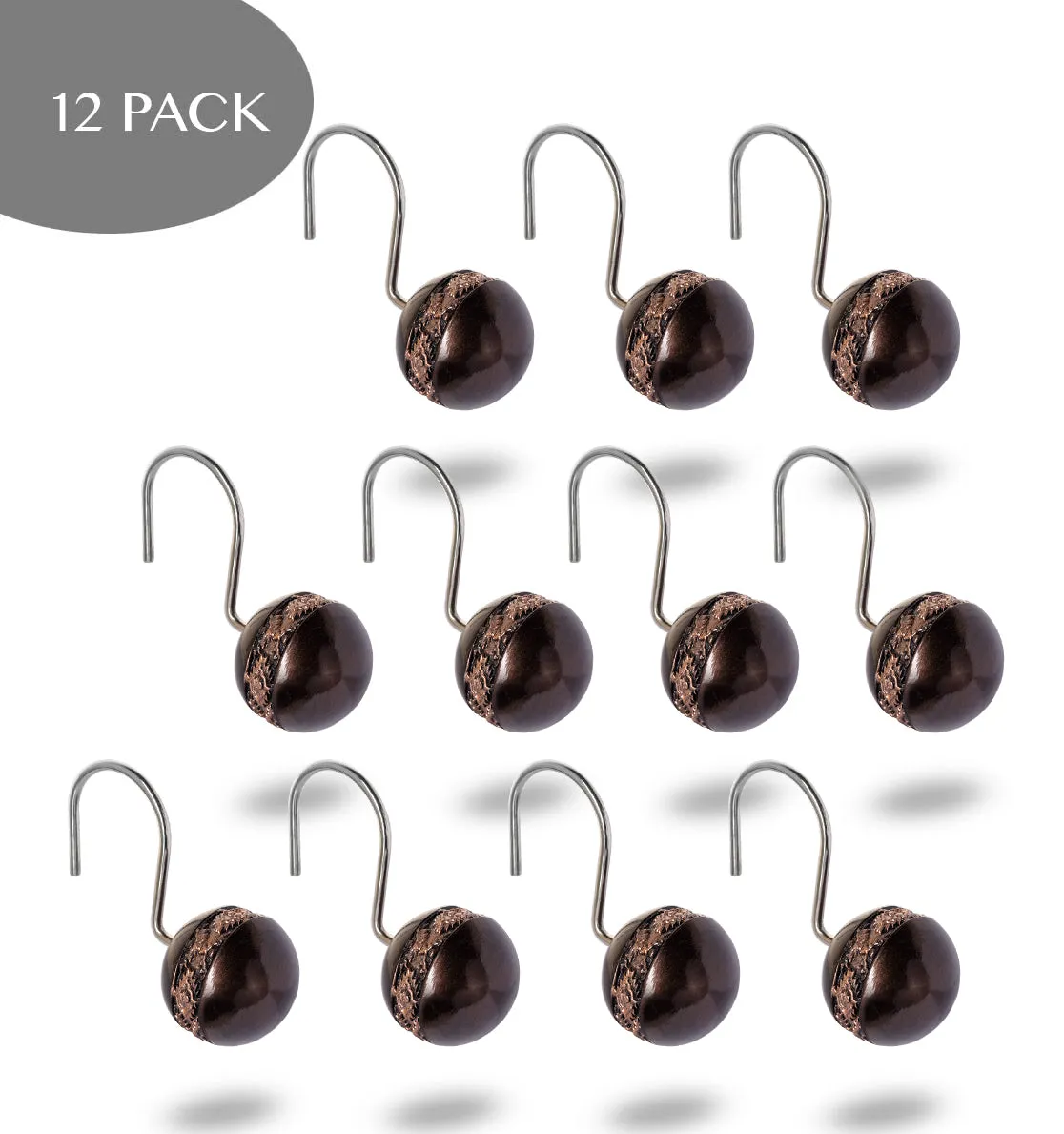 Dublin 12 Shower Curtain Hooks (Wholesale)