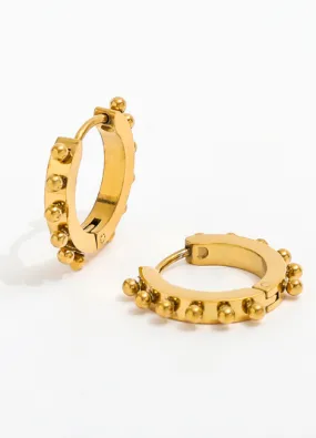 Earrings | Beads | Hoop | 18K Gold Plated