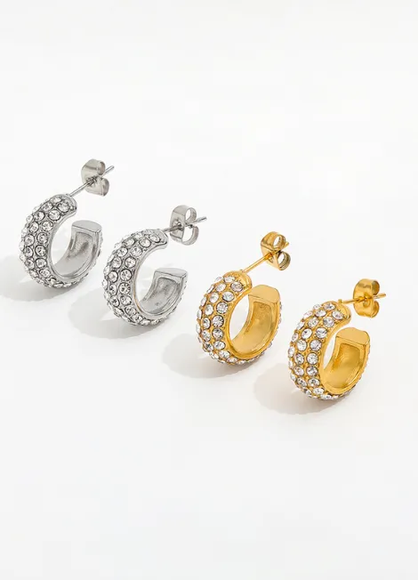 Earrings | Crystal Pavé 1920 | Silver Plated