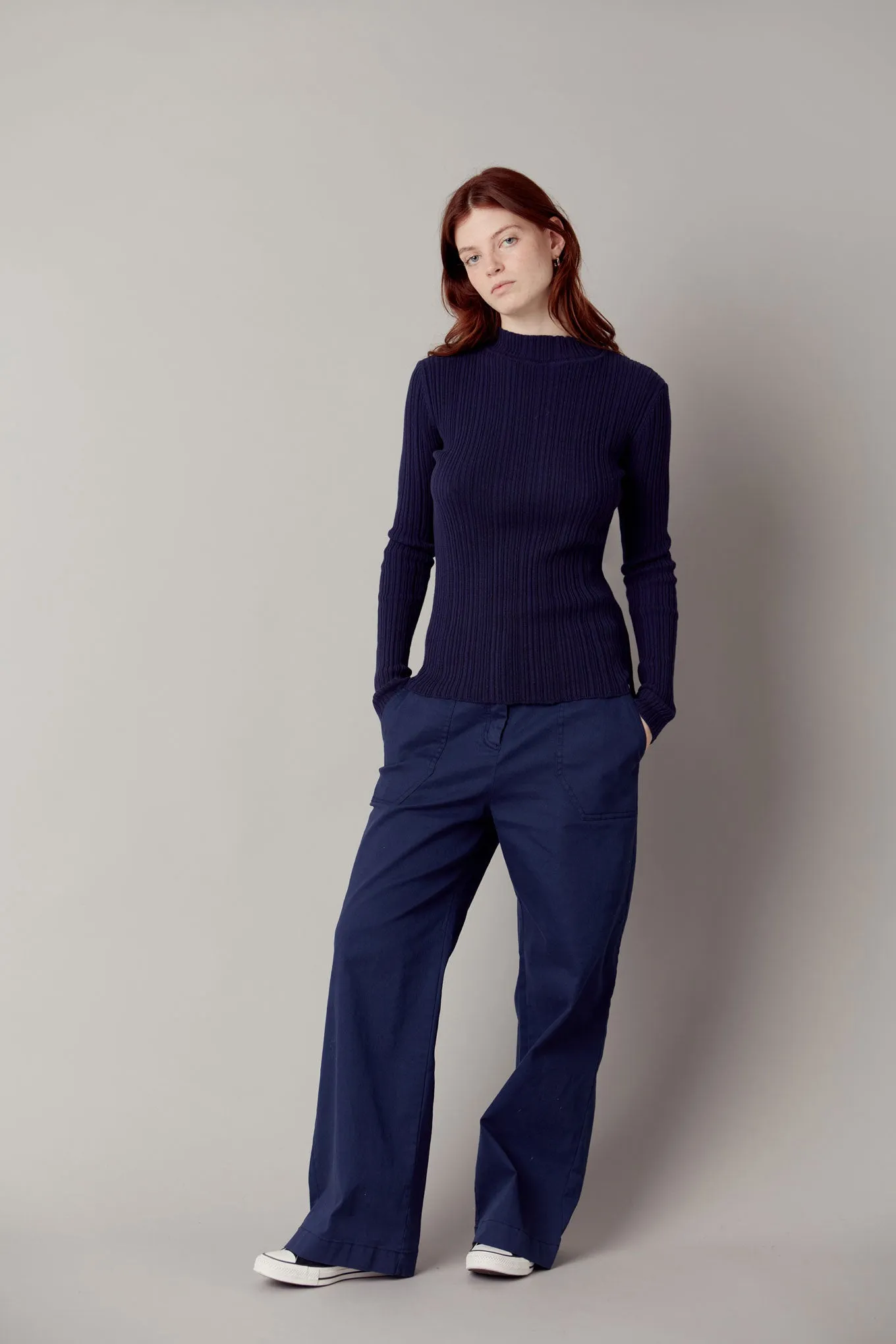 ELLIS - Organic Cotton Jumper Navy