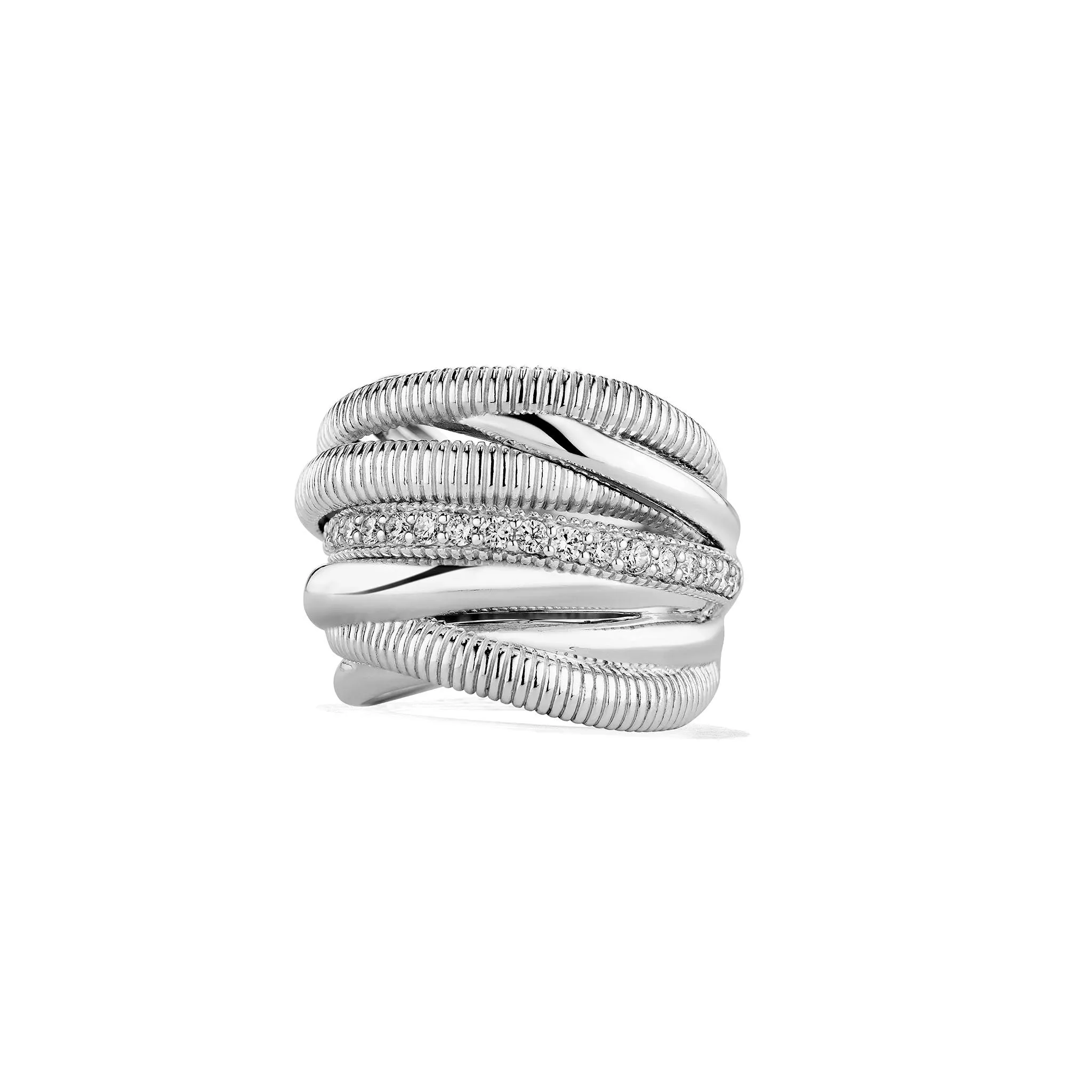 Eternity Seven Band Highway Ring with Diamonds