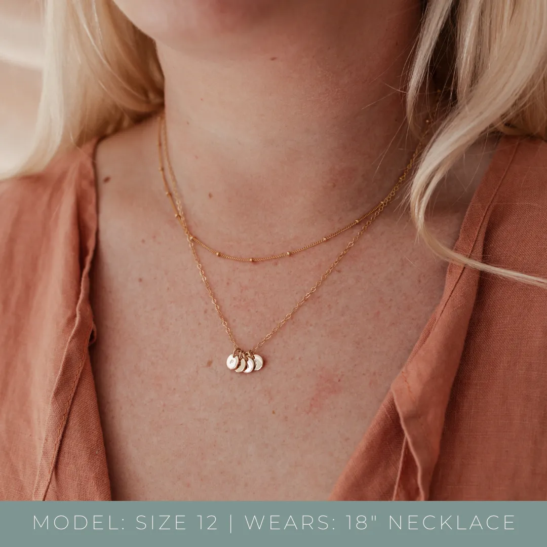 Florence • Tiny Pendant Necklace • Choose Number of Pendants