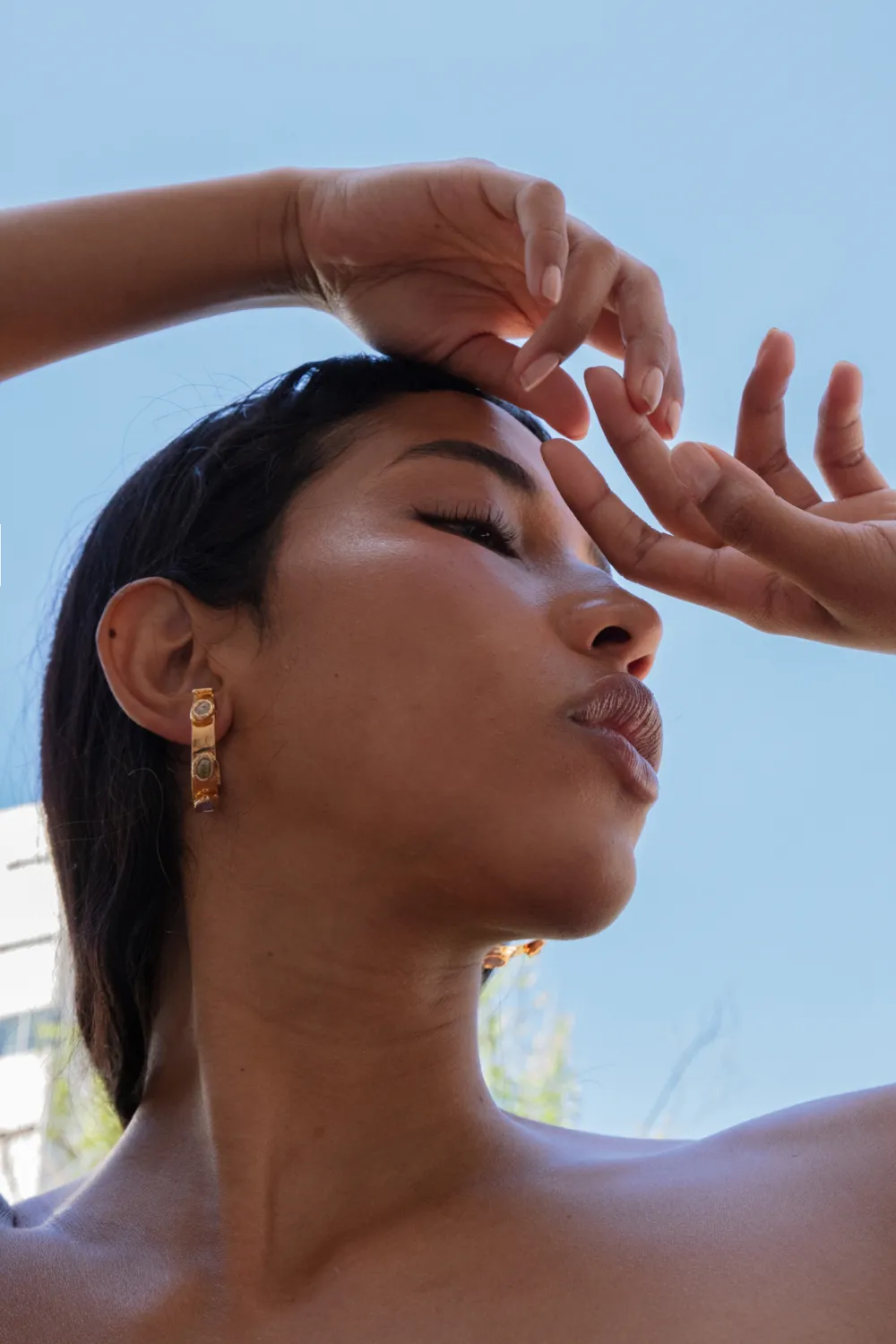 Gemstone Hoops