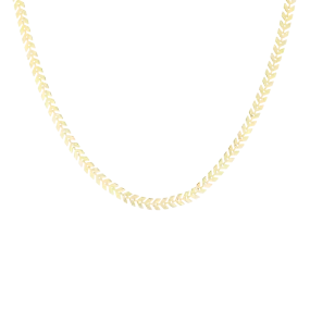 Gold coloured necklace with V-chain