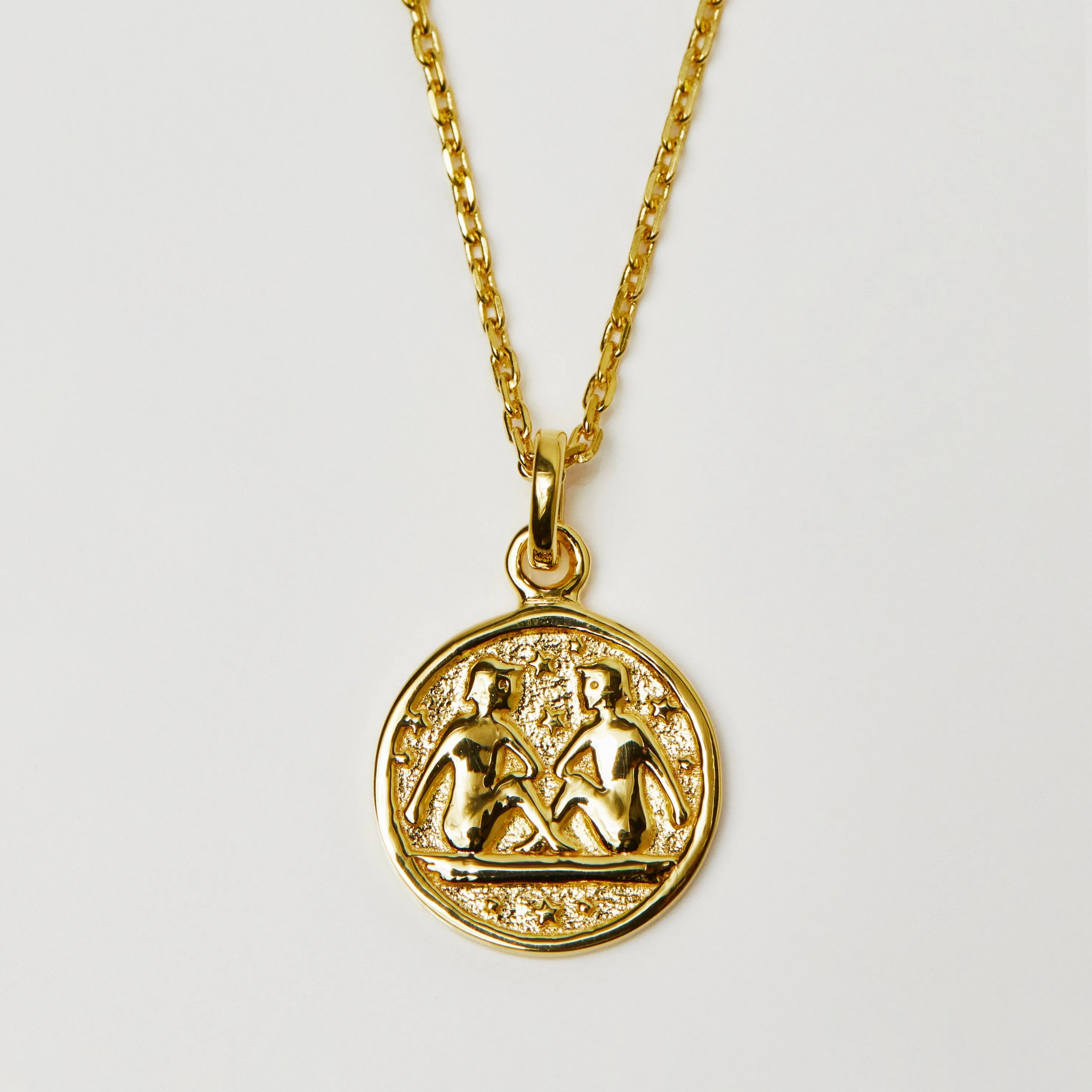 Horoscope Zodiac Engravable Coin Necklace