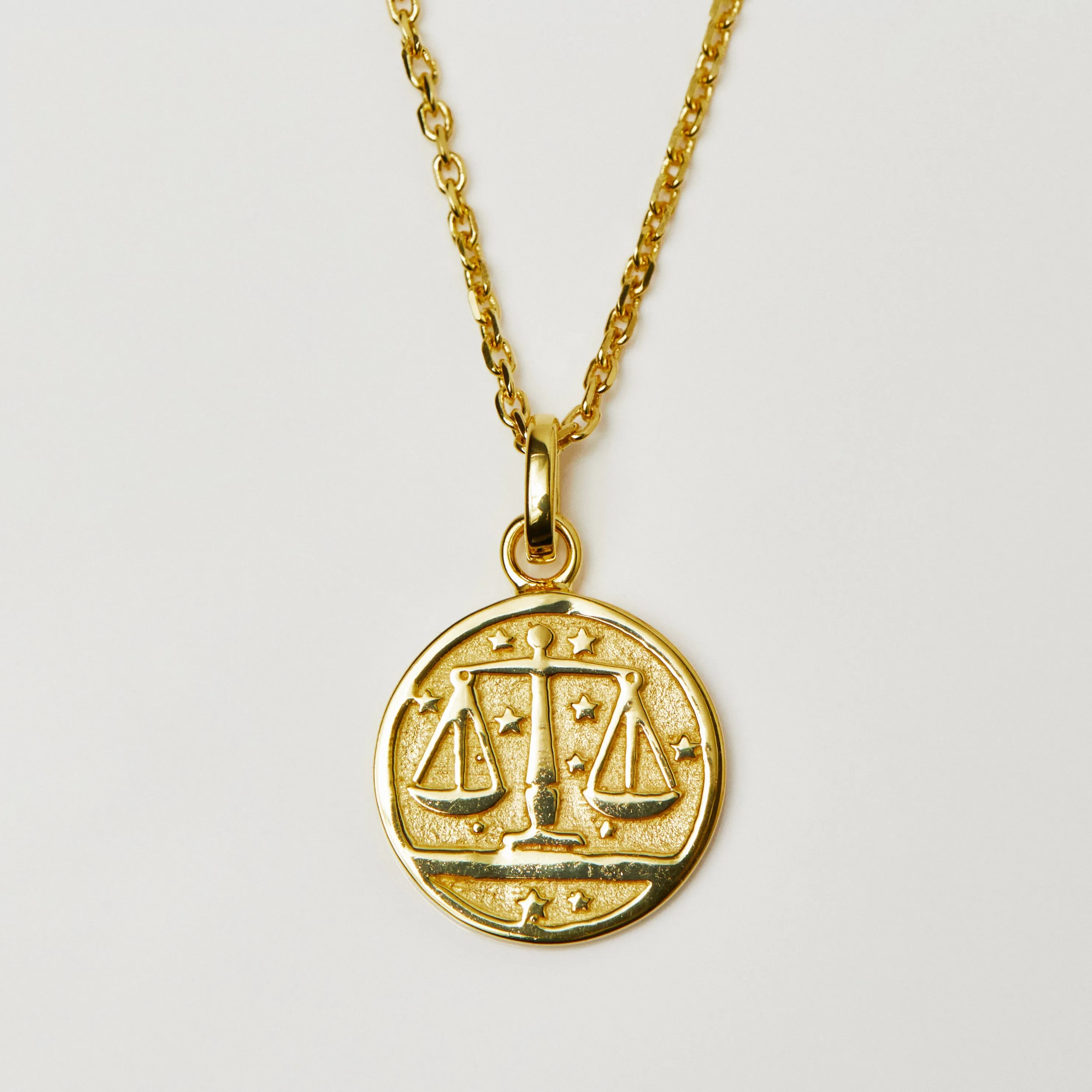 Horoscope Zodiac Engravable Coin Necklace