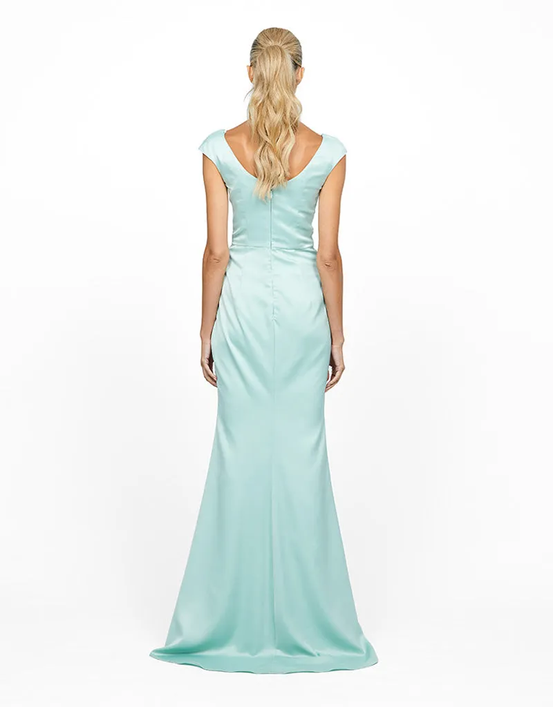 IN BLOOM DRAPED COWL NECK GOWN B55D26L