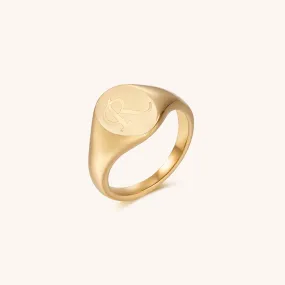 Initial Signet Ring - R