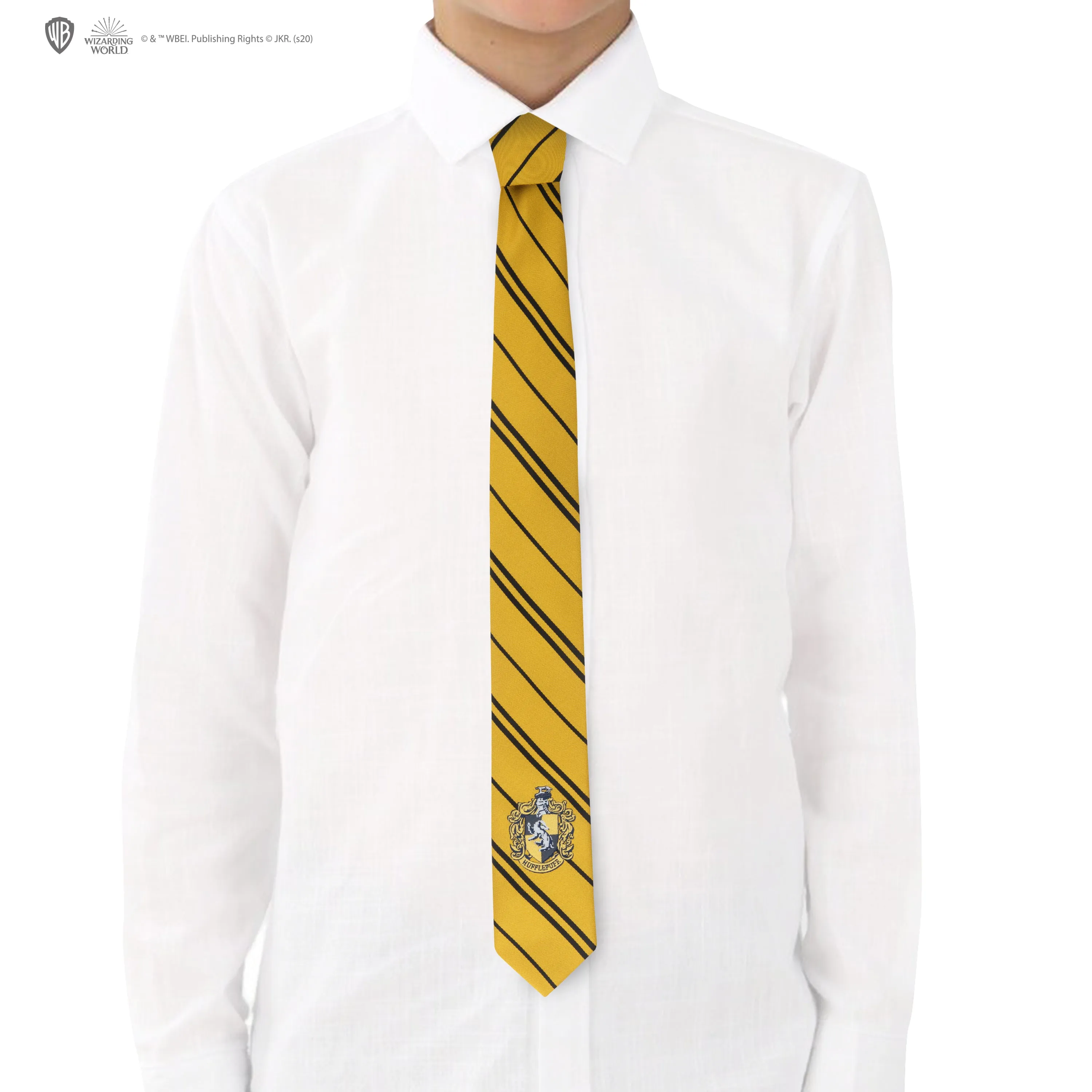 Kids Woven Crest Hufflepuff Tie